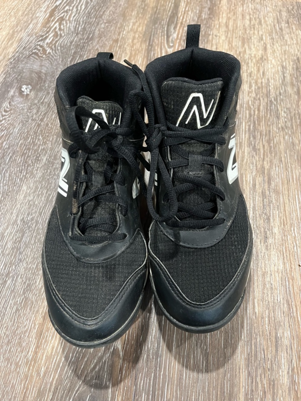 New Balance Kids Black High-Top Sneakers with White Logo
